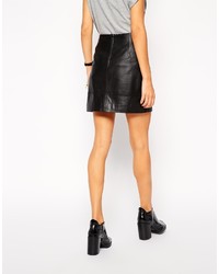 Asos Collection Mini Skirt In Leather