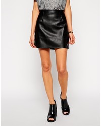 Asos Collection Mini Skirt In Leather Look