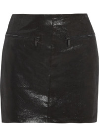 Karl Lagerfeld Delphie Coated Leather Mini Skirt