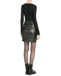 Marc by Marc Jacobs Faux Leather Mini Skirt