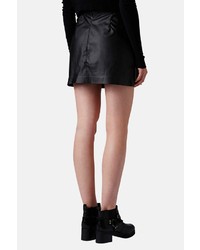 Topshop Faux Leather Miniskirt