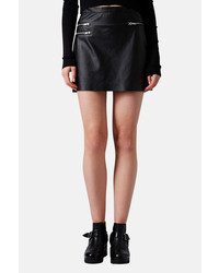 Topshop Faux Leather Miniskirt