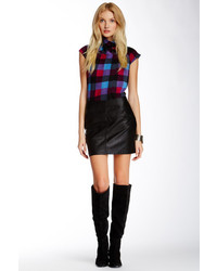 Funky People Faux Leather Mini Skirt
