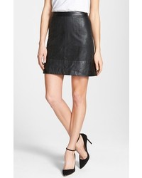 Halogen Perforated Leather Skirt Black 4p