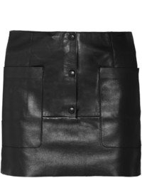 Acne Studios Koby Leather Mini Skirt Black
