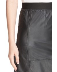 Public School Lambskin Leather Miniskirt