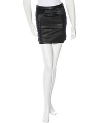 Rag & Bone Leather Accent Mini Skirt