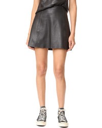 Veda Leather Circle Mini Skirt