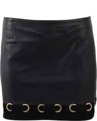 Derek Lam 10 Crosby Leather Grommet Mini Skirt