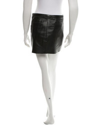 Maje Leather Mini Skirt