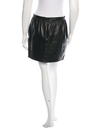 The Row Leather Mini Skirt