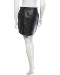 Tibi Leather Mini Skirt