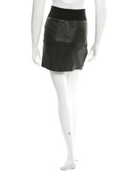 Theory Leather Mini Skirt