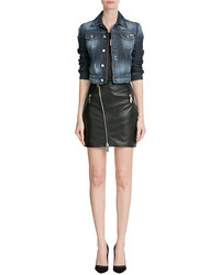 Dsquared2 Leather Mini Skirt