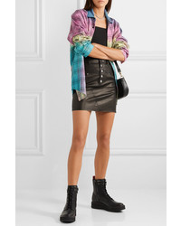Amiri Leather Mini Skirt