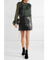 Chloé Leather Mini Skirt Black