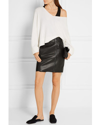 Karl Lagerfeld Leather Mini Skirt Black