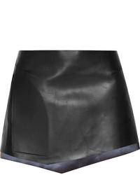 Esteban Cortazar Leather Mini Skirt Black