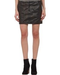 Nili Lotan Leather Mini Skirt Black