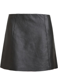 Scoop Leather Mini Skirt
