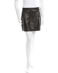 Vince Leather Mini Skirt
