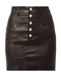 Amiri Leather Mini Skirt