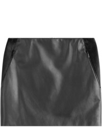 Barbara Bui Leather Mini Skirt With Pony Hair