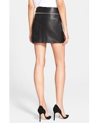 The Kooples Leather Moto Miniskirt