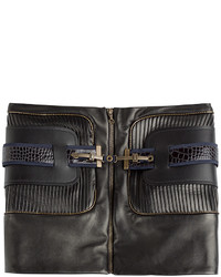 Anthony Vaccarello Leather Skirt