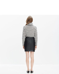 Madewell Leather Asymmetrical Mini Skirt