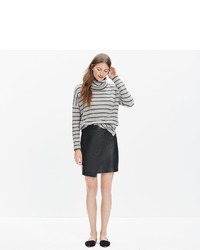 Madewell Leather Asymmetrical Mini Skirt