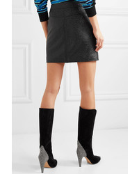 Givenchy Metallic Textured Leather Mini Skirt