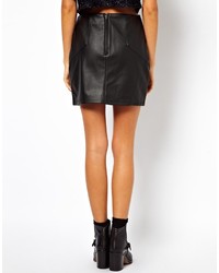 Asos Mini Skirt In Leather Look