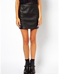 Asos Mini Skirt In Leather Look