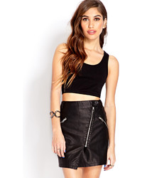 Forever 21 Moto Babe Faux Leather Skirt
