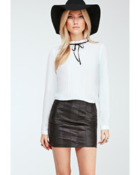 Forever 21 Ribbed Faux Leather Skirt