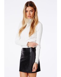Missguided Ricafaux Leather Bodycon Mini Skirt