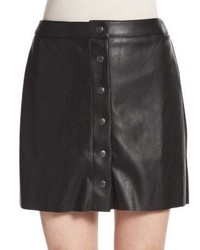 Saks Fifth Avenue RED Faux Leather Paneled Miniskirt