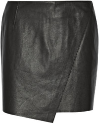 Helmut Lang Stilt Bonded Leather Mini Skirt