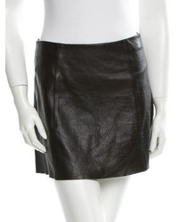 Alexander Wang T By Black Leather Mini Skirt
