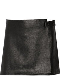 Alexander Wang T By Wrap Effect Leather Skirt