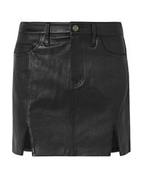 Current/Elliott Textured Leather Mini Skirt
