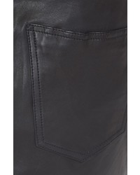 Current/Elliott The Skinny Mini Lambskin Leather Skirt