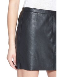 Treasurebond Faux Leather Miniskirt