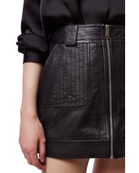 Topshop Uber Leather Miniskirt