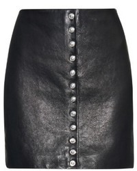 Versus Versace Lion Head Leather Mini Skirt