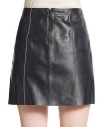 Vince Bitone Leather Mini Skirt