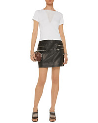 Walter W118 By Baker Racine Leather Mini Skirt