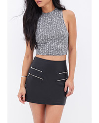 Forever 21 Zippered Faux Leather Skirt