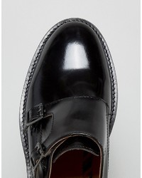 Base London Alfie Leather Monk Shoes